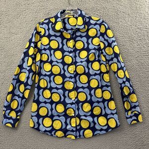 J.McLaughlin Women's XS Button Up Shirt Cotton Preppy‎ Business Casual Artsy